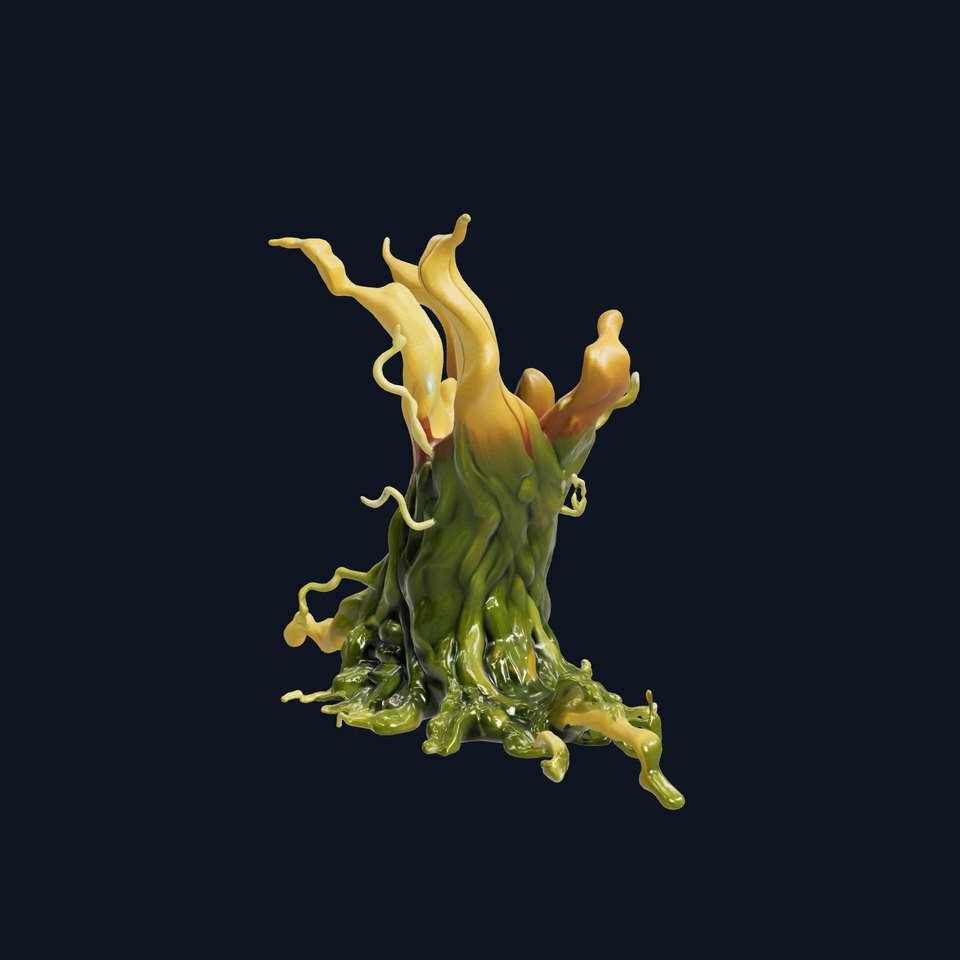 Vibrant Seaweed Flowing Design model pack